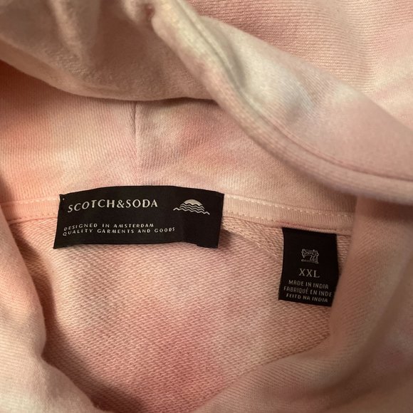 Scotch & Soda Tie Die 'All Hands On Deck" Pink Hoodie - Picture 3 of 3